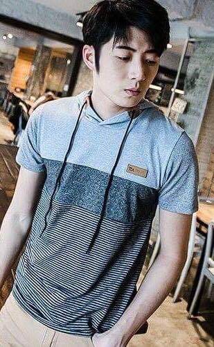 穿搭 男 瘦子 橫條