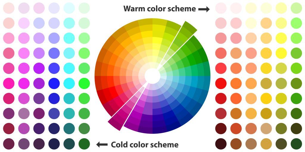 color board for cool and warm tone