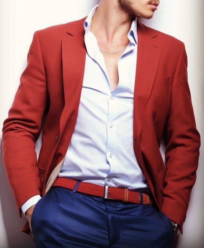 磚紅色 西裝外套 brick red blazer